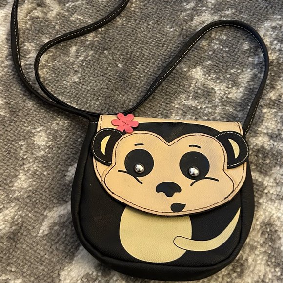 Small Simulate Leather Shoulder Bag Monkey Purse Payless Shoes - Picture 1 of 4